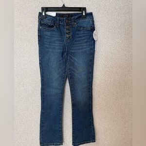 Joe's Jeans Girls Size 12 The Mia Midrise Crop Flare Blue Denim Jeans New
